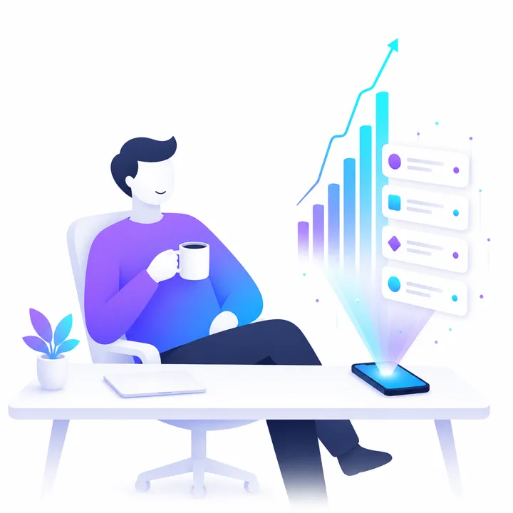 Illustration of the load lifting once the account is outsourced