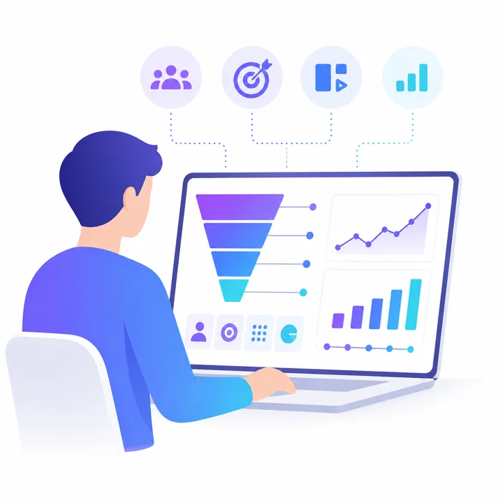 Illustration of account strategy: designing KGIs, KPIs and the funnel